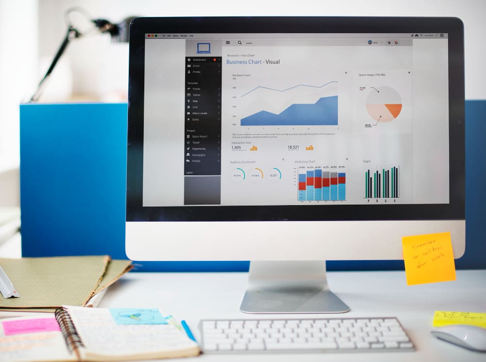 GA4 business analytics dashboard showing website lead conversion reports