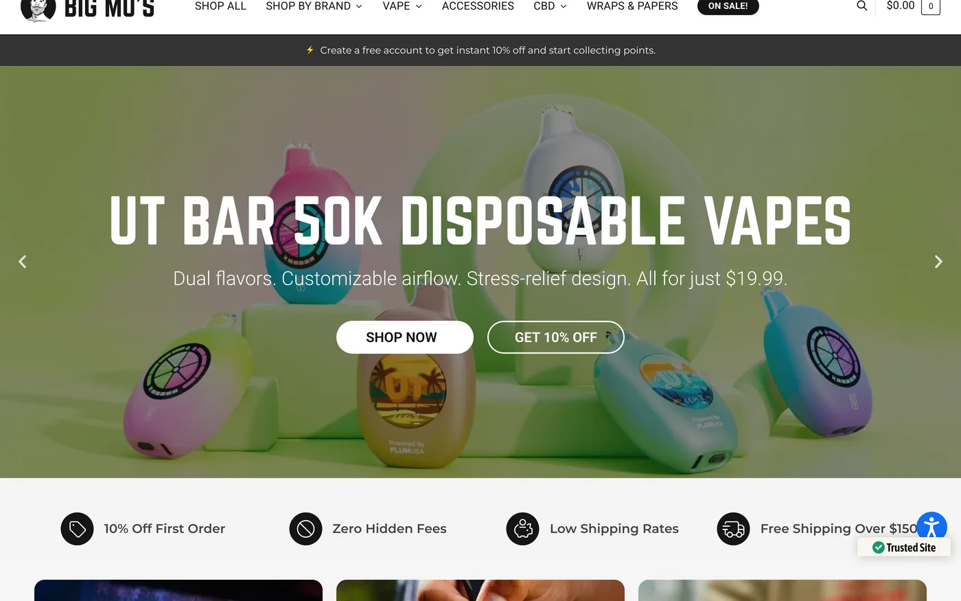 Big Mo's website built by Web Liftz