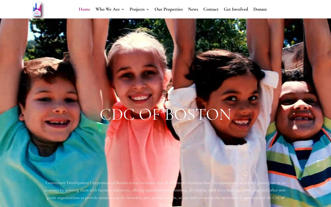 CDC of Boston website built by Web Liftz