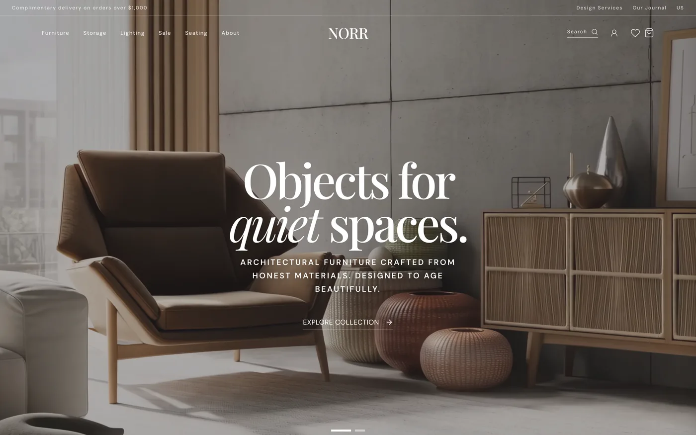 Norr Studio website built by Web Liftz