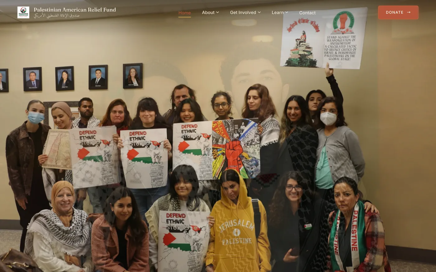 Palestinian American Relief Fund website built by Web Liftz