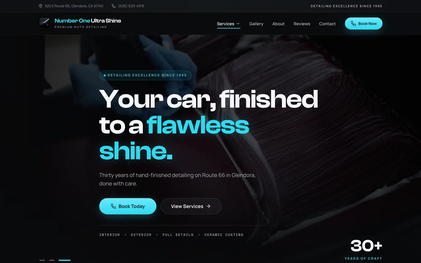 1 Ultra Shine website built by Web Liftz