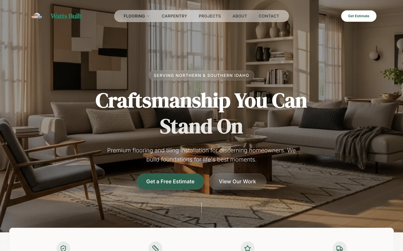 Watts Built website built by Web Liftz